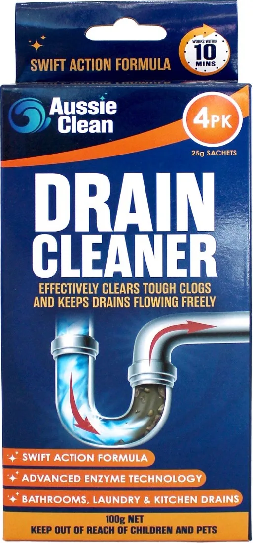 Aussie Clean Drain Cleaner 4pk