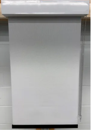 3-inch black fascia manual roller shade