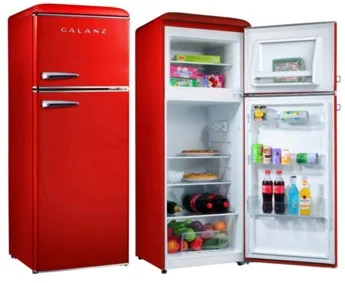 Image 1: Front of the Galanz Retro Refrigerator