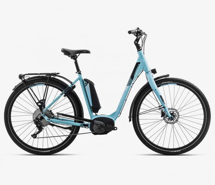 Optima Asphalt Gris blue electric bicycle