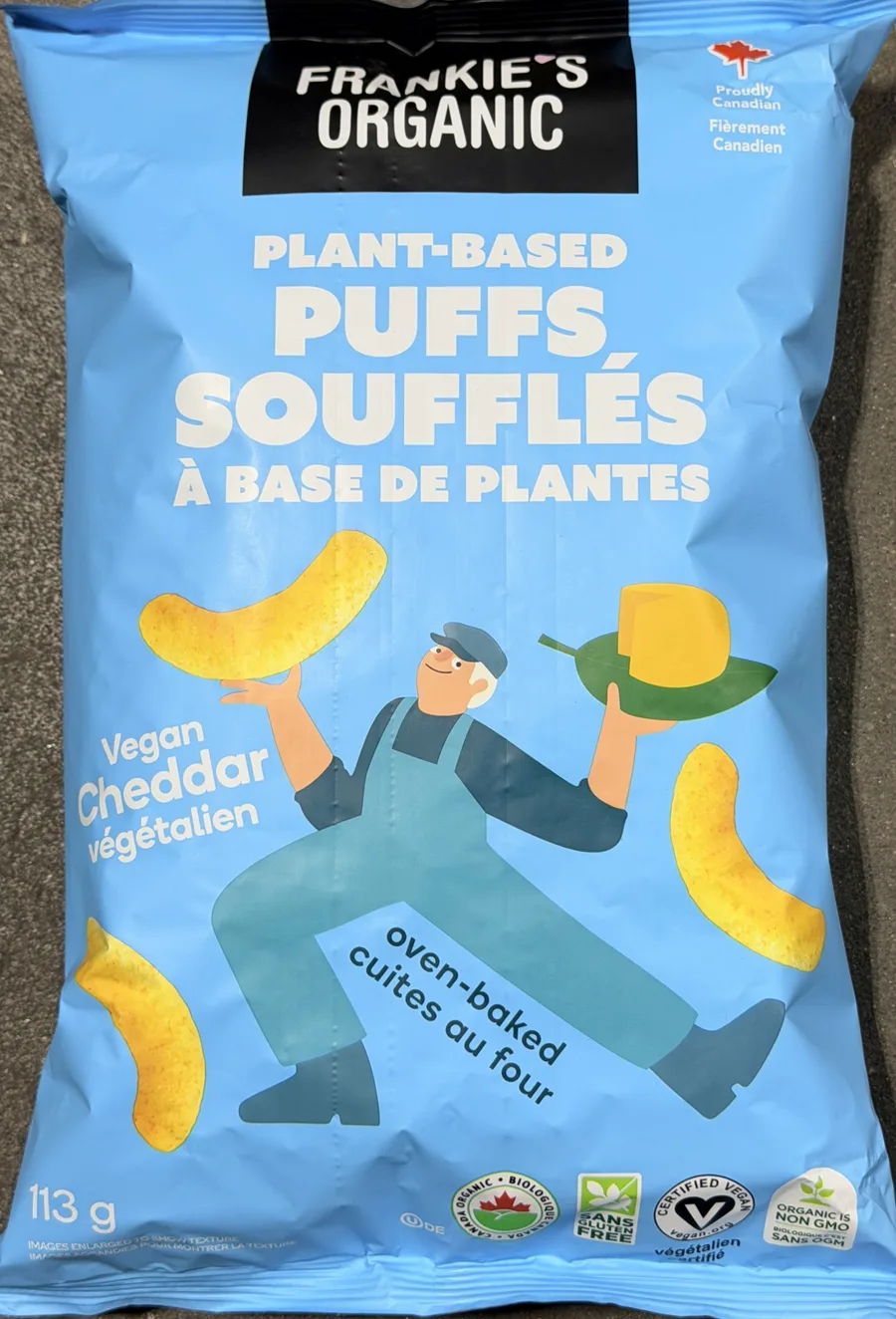 Frankie's - Plant Based Puffs Vegan Cheddar – 113 g – Front