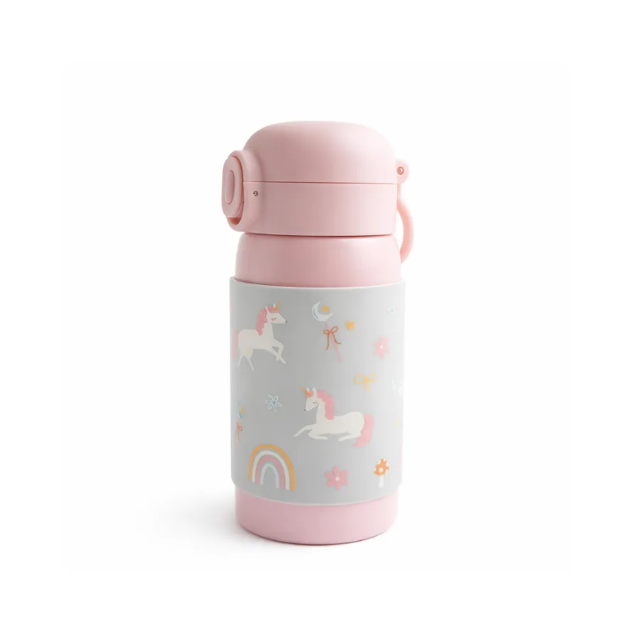 Baby thermal drink bottle in unicorn design