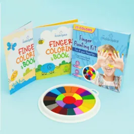 Image 1: TheKiddoSpace Finger Painting Kit 25 -color Paint Palette