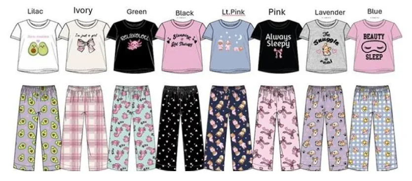 U Kids We Love Cozy 2-piece Pajamas Sets and Lounge Pants