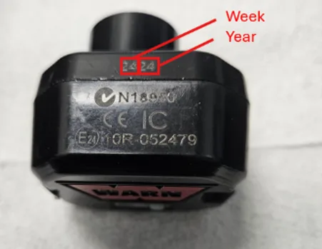 Image 1: Manufacturing date placement on product